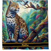 Rideaux De Douche Léopard Serenity : Gras Tropical Design (Devant)