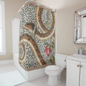 RIDEAUX DE DOUCHE LEOPARD SNAKE (En situation)