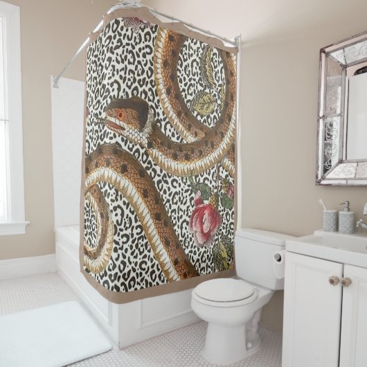 RIDEAUX DE DOUCHE LEOPARD SNAKE (En situation)