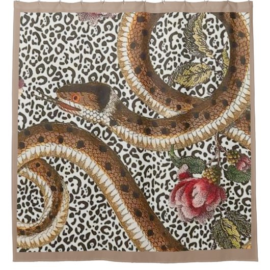 RIDEAUX DE DOUCHE LEOPARD SNAKE (Devant)