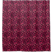 Rideaux De Douche Léopard tacheté rose vif et noir (Devant)