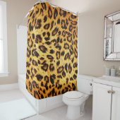 Rideaux De Douche Leopard tendance : Motif de design de peau. (En situation)