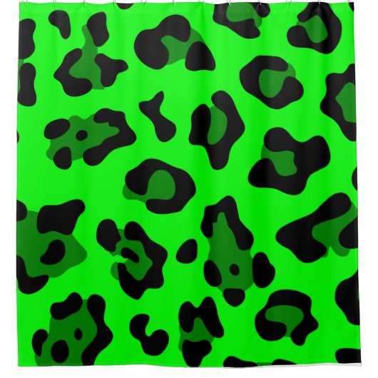 Rideaux De Douche léopard vert acide (Devant)