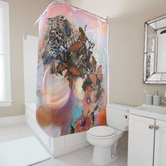 RIDEAUX DE DOUCHE LEOPARDS DE SPLENDORA (En situation)