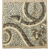 RIDEAUX DE DOUCHE LEOPARKE DANS LE SABLE (Devant)