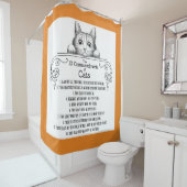 Rideaux De Douche Les 10 commandements des chats drôles (En situation)