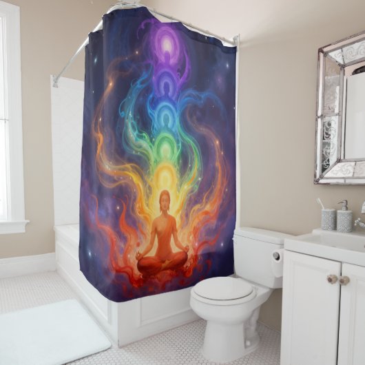 Rideaux De Douche Les 7 chakras (En situation)