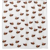 Rideaux De Douche Les abeilles du miel volent (Devant)