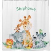 Rideaux De Douche Les animaux de la jungle de Cute Safari (Devant)