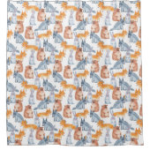 Rideaux De Douche Les animaux forestiers. Aquarelle (Devant)