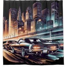 les années 70 Muscle Car Cityscape
