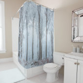 Rideaux De Douche Les arbres forestiers d'hiver #21 (En situation)