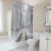 Rideaux De Douche Les arbres forestiers d'hiver #22 (En situation)