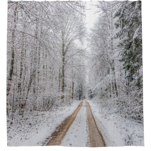 Rideaux De Douche Les arbres forestiers d'hiver #22 (Devant)