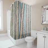 Rideaux De Douche Les bouleaux (En situation)