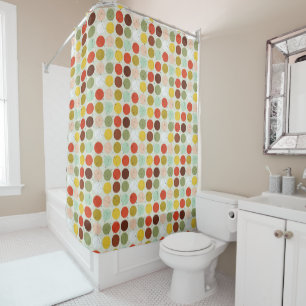 Rideaux De Douche Les cercles de motif de Retro 1970
