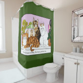 Rideaux De Douche Les chats sont en charge (En situation)