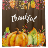 Rideaux De Douche Les Citrouilles de récolte et les feuilles d'autom (Devant)