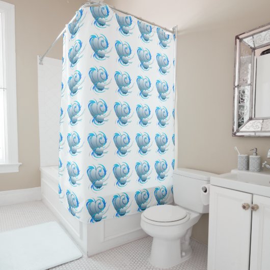Rideaux De Douche Les Coeurs de Swirl (En situation)