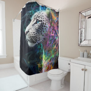 Rideaux De Douche Les couleurs du Léopard majestueux