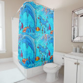 Rideaux De Douche les dauphins qui dansent en rire (En situation)