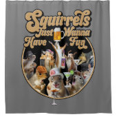 Rideaux De Douche Les Écureuils Veux Juste S'Amuser (Devant)