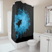 Rideaux De Douche Les femmes unisexes des hommes de silhouette de (En situation)