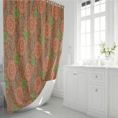 Rideaux De Douche Les fibres de dispersion pluvieuse orangée texturé