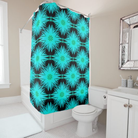 Rideaux De Douche Les fleurs de la mer..... (En situation)