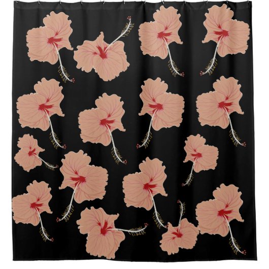Rideaux De Douche Les fleurs d'Hibiscus roses (Devant)