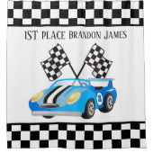 Rideaux De Douche les garçons mignons race voiture première place dé (Devant)