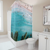 Rideaux De Douche Les gens qui nagent sur la plage (En situation)