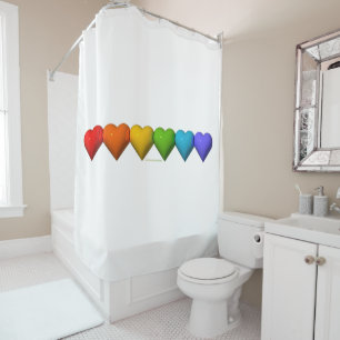 Rideaux De Douche Les glyphes en forme de cœur 3D brillants de Slipp