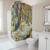 Rideaux De Douche Les Grands Arbres À Avion De Vincent Van Gogh (En situation)