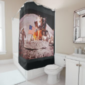 RIDEAUX DE DOUCHE LES HOMMES SUR LA LUNE ! (En situation)