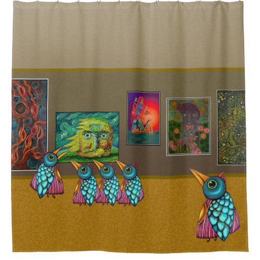 Rideaux De Douche Les oiseaux dans la galerie (Devant)