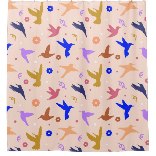 Rideaux De Douche Les oiseaux dans l'air (Devant)