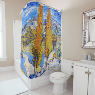 Rideaux De Douche Les peupliers de Saint-Rémy, Van Gogh