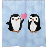 Rideaux De Douche Les pingouins amoureux (Devant)