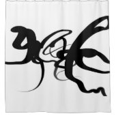 Rideaux De Douche Les Plongeurs : Noir et Blanc Abstrait (Devant)