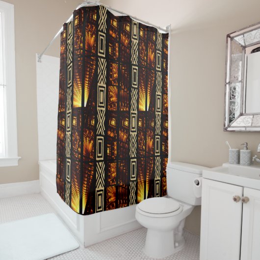 Rideaux De Douche "Les Threads dorés de la Tradition" (En situation)