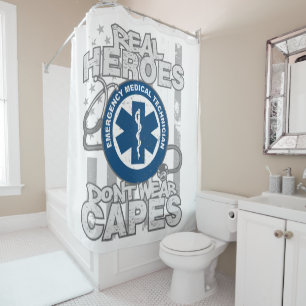 Rideaux De Douche Les vrais héros d'EMT ne portent pas des caps