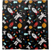 Rideaux De Douche L'espace extra-atmosphérique pour enfants et Motif (Devant)