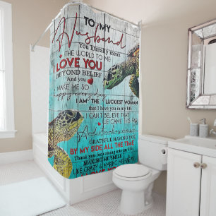 Rideaux De Douche Lettre à mon mari, lettre de citations d'amour