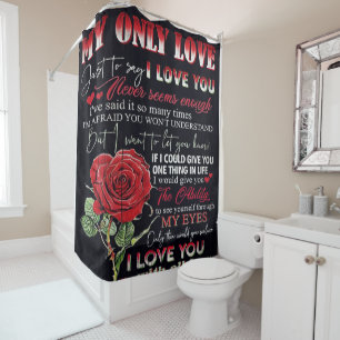 Rideaux De Douche Lettre de la femme à mon mari Don de devis d'amo