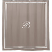 Rideaux De Douche Lettre de monogramme de script de bordure de latte (Devant)