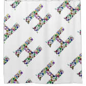 Rideaux De Douche Lettre H Monogramme (Devant)