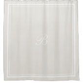 RIDEAUX DE DOUCHE LETTRE MONOGRAPHIQUE DE STYLE DE FRONTIÈRE IVOIRE  (Devant)