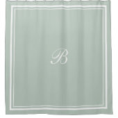 Rideaux De Douche LETTRE MONOGRAPHIQUE DU Script Bordure Classique (Devant)