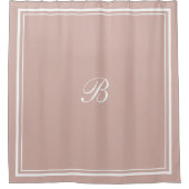 Rideaux De Douche LETTRE MONOGRAPHIQUE Rose classique (Devant)